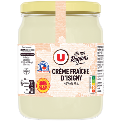 Crème fraîche d'Isigny épaisse AOP  40%MG - 40cl