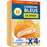 Cordon bleu de dinde,  France, 4 pièces, barquette, 400g