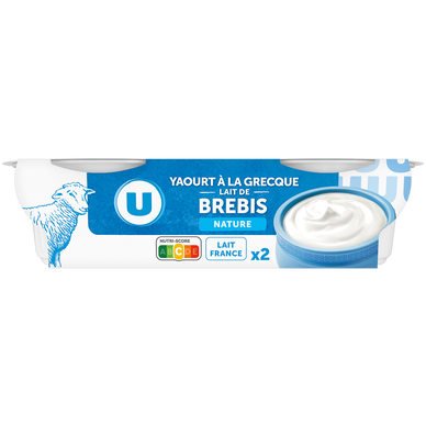 Yaourt à la grecque au lait de brebis nature  2x150g