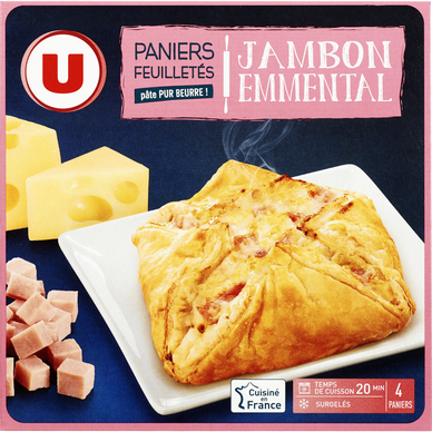Panier feuilletés jambon/emmental 4x100g