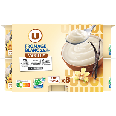Fromage blanc vanille 2,6%MG - 8x100g