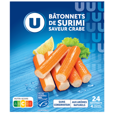 Bâtonnets Surimi saveur crabe MSC - x24 384g