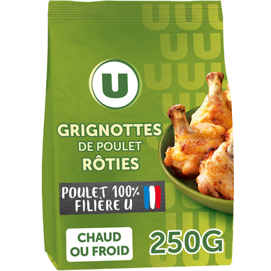 Grignotte de poulet rôtie nature Bleu Blanc Coeur - Sachet 250g