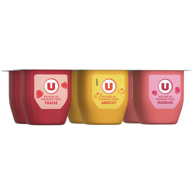 Mousse au fromage frais sucré aux fruits - 6x74g