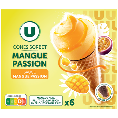 Cônes sorbet mangue passion - X6 408G