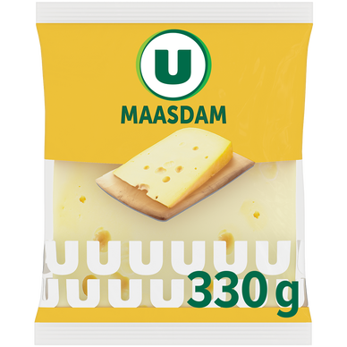 Fromage au lait pasteurisé Maasdam jeune  27%mg, 330g