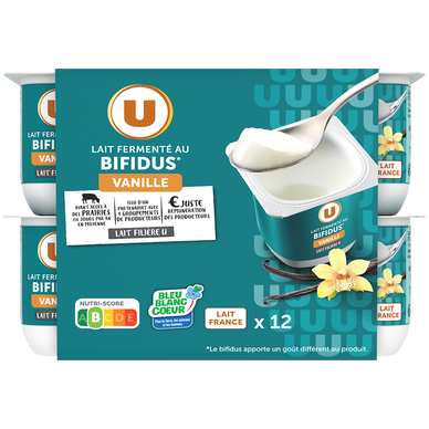 Lait fermenté au bifidus saveur vanille   12x125g