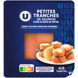 Saumon fumé Atlantique,  4 à 6 petites tranches, 150g