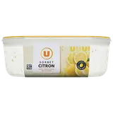 Sorbet plein fruit citron jaune - bac 1L 650G