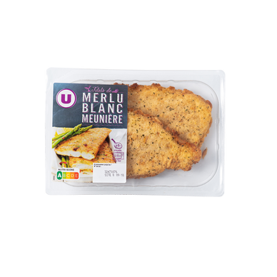 Filet de merlu blanc meunière,  transformé en France, barquette de220g