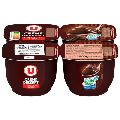 Crème dessert au chocolat noir  4x125g