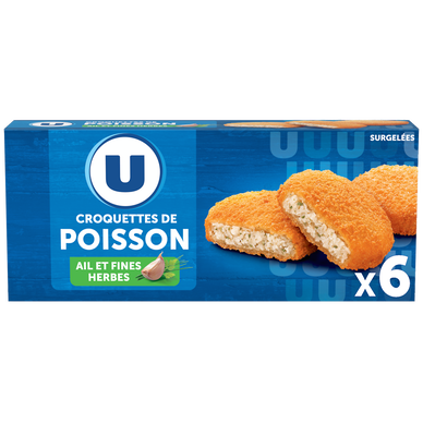 Croquettes de poisson à l'ail et aux fines herbes  x6  -  300g
