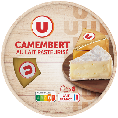Camembert au lait pasteurisé  21% de MG, 8 portions  -  240g