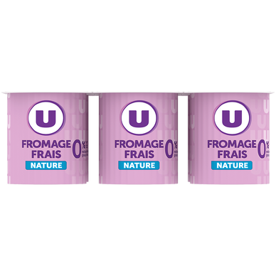 Fromage blanc frais nature, 0%MG, 6x60g