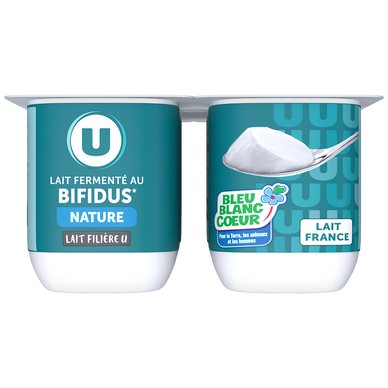Lait fermenté au lait entier au bifidus nature 4x125g