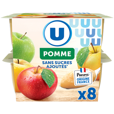 Dessert fruitier Pommes sans sucres ajoutés 8X100g