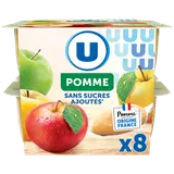 Dessert fruitier Pommes sans sucres ajoutés 8X100g