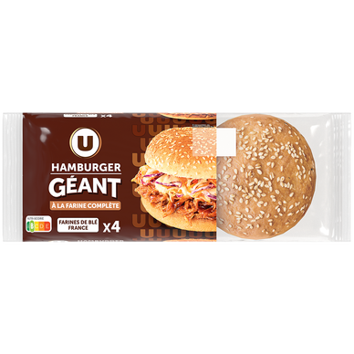 Pain pour Hamburger géant complet - x4 330g