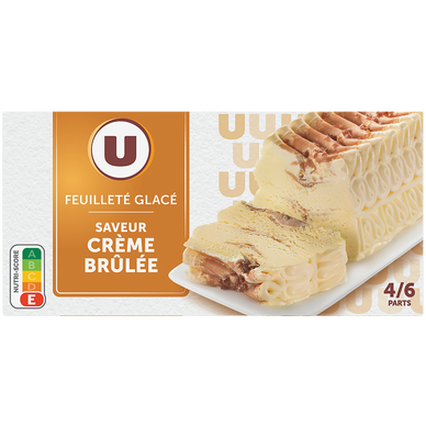 Feuilleté glacé parfum crème brulée  350g