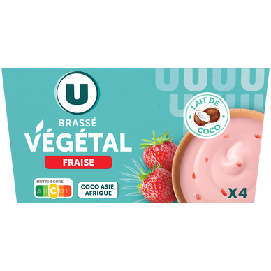 Brassés végétal fraise 2,1%mg - 4x100g