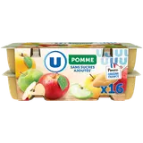 Dessert fruitier Purée pommes sans sucres ajoutés coupelles 16x100g