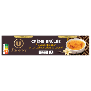 Dessert Crème Brûlée Vanille nature - 2 pots de 100g