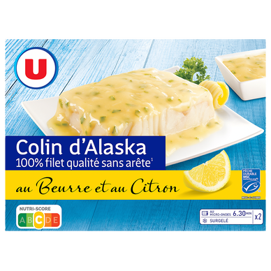Colin d'Alaksa sauce beurre citron  400g