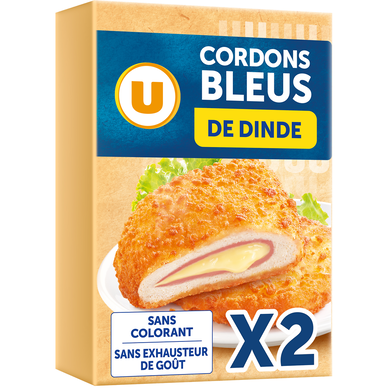 Cordon bleu de dinde,  France, 2 pièces, barquette, 200g