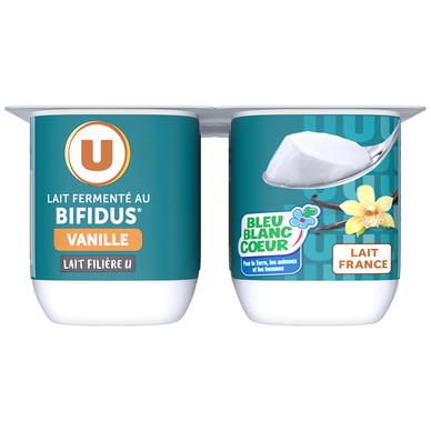 Lait fermenté sucré au bifidus saveur vanille  4x125g
