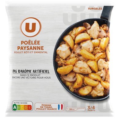 Plat cuisiné Poêlée paysanne poulet rôti pomme de terre - 900g