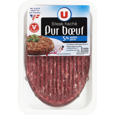 Steak haché, 5% Matière Grasse,  France, VBF , 1 pièce  -  125g
