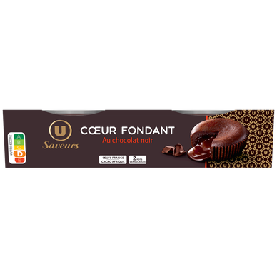 Fondant au chocolat noir  2x90g