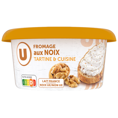 Fromage pasteurisé à tartiner aux noix  25% de MG, 150g