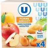 Dessert fruitier Purée pommes abricot sans sucres ajoutés coupelles 4x100g