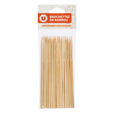 Brochette en bambou 15cm x50
