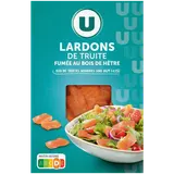 Lardons de truite fumée au bois de hêtre,  plateau de 90g