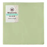 Serviette olive x50 - 38x38cm