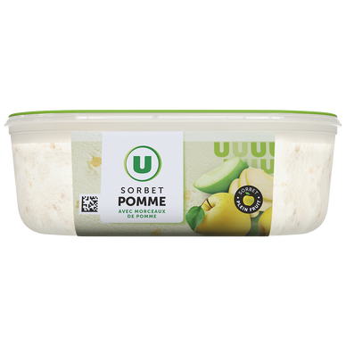 Sorbet plein fruit pomme - bac 1L 650G