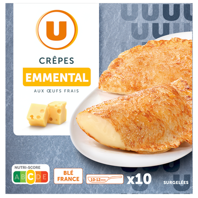 Crêpes emmental  10 unités, 500g