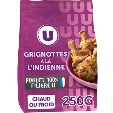 Grignotte de poulet rôtie goût indien Bleu Blanc Coeur - Sachet 250g