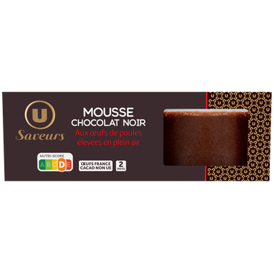 Mousse aux oeufs au chocolat noir  2x90g