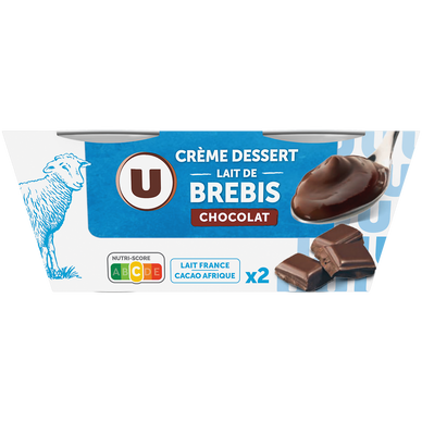 Dessert lacté au lait de brebis et au chocolat  2x115g