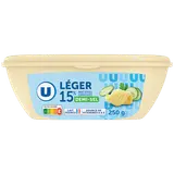 Matière grasse laitière légère 1/2 sel 15%MG, barquette de 250g
