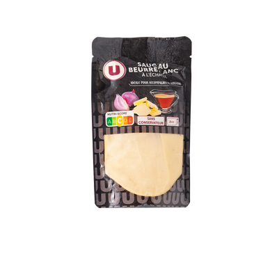 Sauce beurre blanc échalote  transformée en France, sachet de 180g