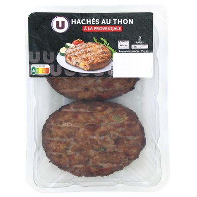 Haché de thon à la Provençale,  transformé en France, barquette de 200g