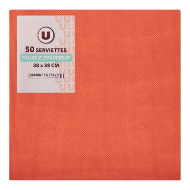 Serviette terracotta x50 - 38x38cm