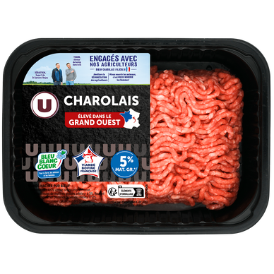 Haché vrac, 5%MAT GR, Charolais GRAND-OUEST, barquette sous/atmo, 350g