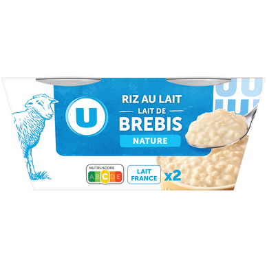 Riz au lait de brebis nature,,2X140g