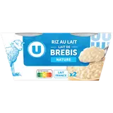 Riz au lait de brebis nature,,2X140g