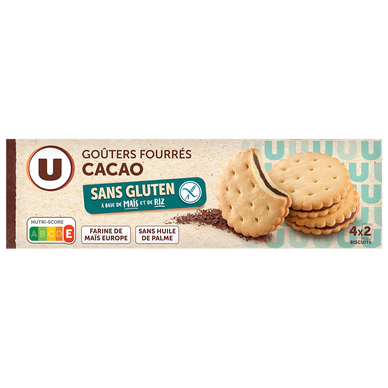 Goûters fourrés cacao sans gluten  120g